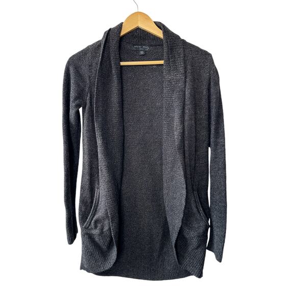 BAREFOOT DREAMS CozyChic Lite Dark Gray Open Circle Cardigan Sweater XS/S - Picture 1 of 7